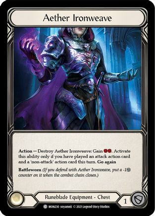 Aether Ironweave (MON230) - Monarch Unlimited Edition Rainbow Foil