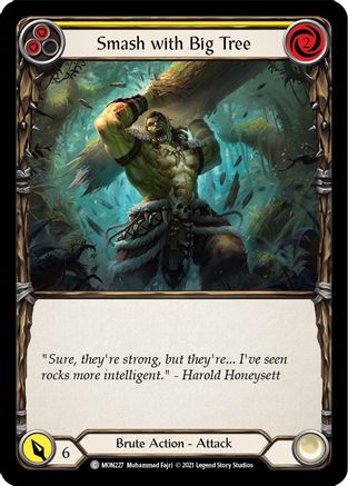 Smash with Big Tree (Yellow) (MON227) - Monarch 1st Edition Rainbow Foil