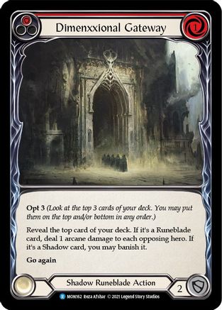 Dimenxxional Gateway (Red) (MON162) - Monarch 1st Edition Rainbow Foil