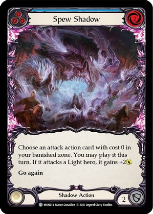 Spew Shadow (Blue) (MON214) - Monarch 1st Edition Rainbow Foil