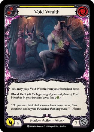 Void Wraith (Yellow) (MON210) - Monarch 1st Edition Rainbow Foil