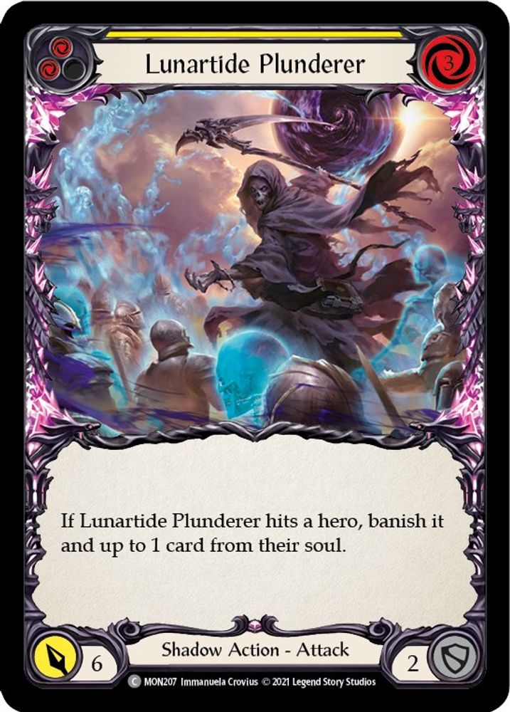 Lunartide Plunderer (Yellow) (MON207)  1st Edition Rainbow Foil