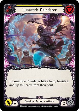 Lunartide Plunderer (Yellow) (MON207) - Monarch Unlimited Edition Rainbow Foil