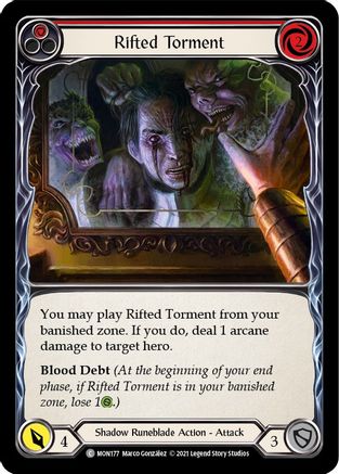 Rifted Torment (Red) (MON177) - Monarch 1st Edition Rainbow Foil