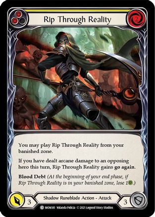 Rip Through Reality (Yellow) (MON181) - Monarch 1st Edition Rainbow Foil