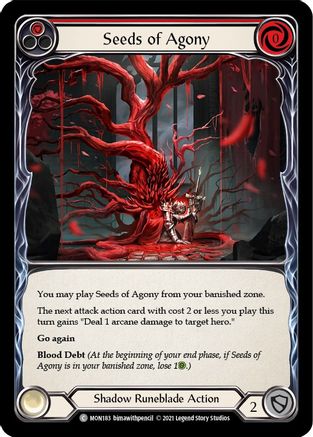 Seeds of Agony (Red) (MON183) - Monarch 1st Edition
