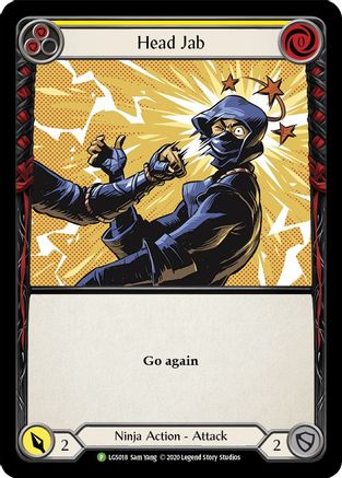Head Jab (Yellow) - LGS018 (LGS018) - Flesh and Blood: Promo Cards Rainbow Foil