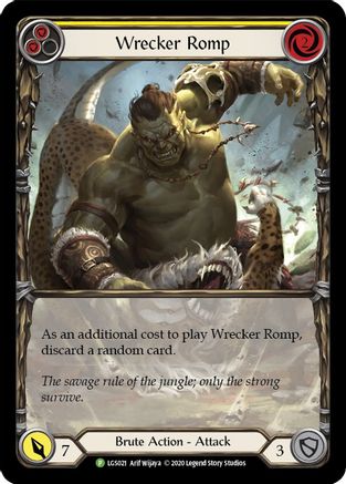 Wrecker Romp (Yellow) - LGS021 (LGS021) - Flesh and Blood: Promo Cards Rainbow Foil