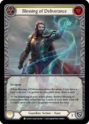 Blessing of Deliverance (Yellow) - LGS024 (LGS024) - Flesh and Blood: Promo Cards Rainbow Foil