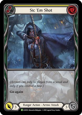 Sic 'Em Shot (Yellow) - LGS036 (LGS036) - Flesh and Blood: Promo Cards Rainbow Foil