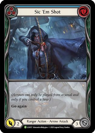 Sic 'Em Shot (Blue) - LGS037 (LGS037) - Flesh and Blood: Promo Cards Rainbow Foil