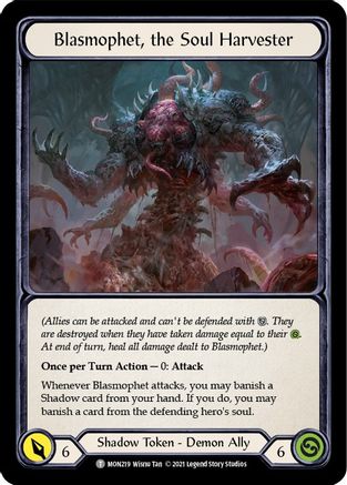 Blasmophet, the Soul Harvester // Ursur, the Soul Reaper (MON219) - Monarch 1st Edition