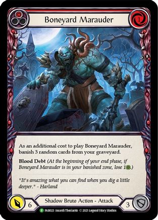 Boneyard Marauder (Red) - FAB023 (FAB023) - Flesh and Blood: Promo Cards Rainbow Foil
