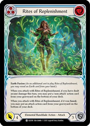 Rites of Replenishment (Blue) (ELE081) - Tales of Aria Unlimited Edition Rainbow Foil