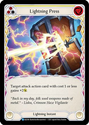 Lightning Press (Yellow) (ELE184) - Tales of Aria Unlimited Edition