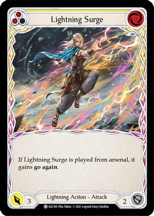 Lightning Surge (Yellow) (ELE190) - Tales of Aria 1st Edition Rainbow Foil