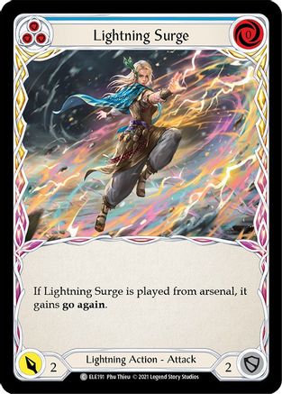 Lightning Surge (Blue) (ELE191) - Tales of Aria 1st Edition Rainbow Foil