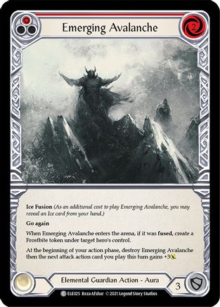 Emerging Avalanche (Red) (ELE025) - Tales of Aria 1st Edition