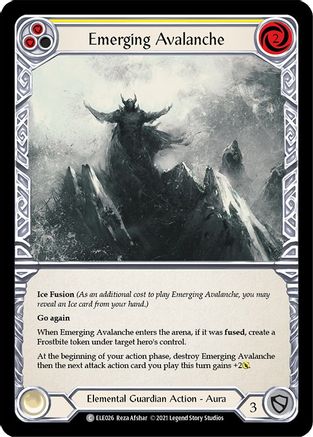 Emerging Avalanche (Yellow) (ELE026) - Tales of Aria 1st Edition
