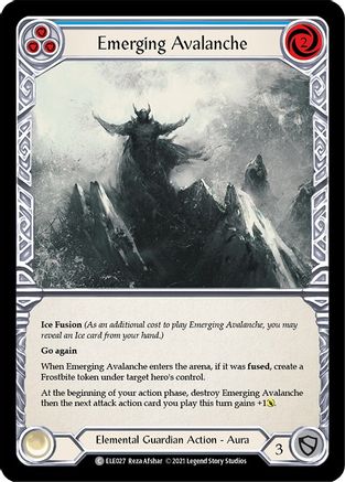 Emerging Avalanche (Blue) (ELE027) - Tales of Aria Unlimited Edition Rainbow Foil