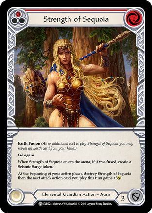 Strength of Sequoia (Red) (ELE028) - Tales of Aria Unlimited Edition Rainbow Foil