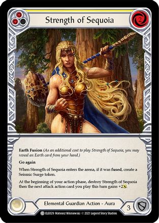 Strength of Sequoia (Yellow) (ELE029) - Tales of Aria 1st Edition Rainbow Foil