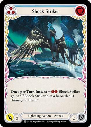Shock Striker (Blue) (ELE197) - Tales of Aria 1st Edition Rainbow Foil