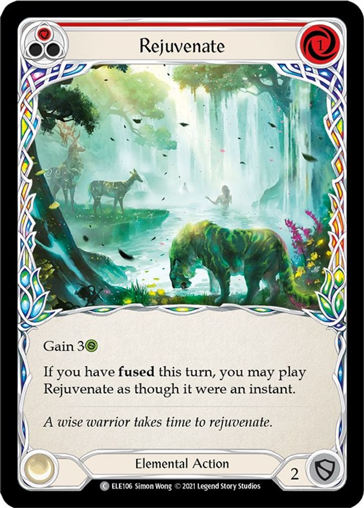 Rejuvenate (Red) (ELE106)  Unlimited Edition Rainbow Foil