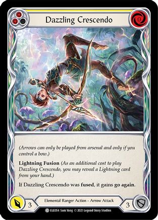 Dazzling Crescendo (Yellow) (ELE054) - Tales of Aria 1st Edition Rainbow Foil