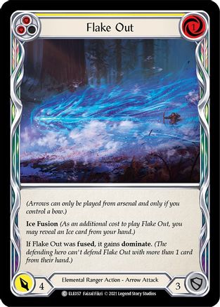 Flake Out (Yellow) (ELE057) - Tales of Aria 1st Edition Rainbow Foil