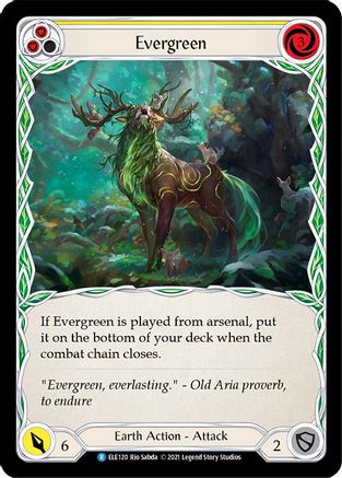 Evergreen (Yellow) (ELE120) - Tales of Aria Unlimited Edition Rainbow Foil