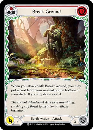 Break Ground (Red) (ELE131) - Tales of Aria Unlimited Edition Rainbow Foil