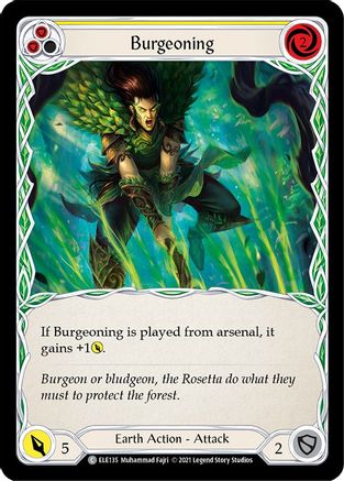Burgeoning (Yellow) (ELE135) - Tales of Aria 1st Edition
