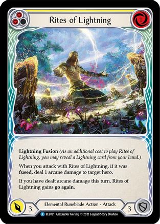 Rites of Lightning (Yellow) (ELE071) - Tales of Aria 1st Edition