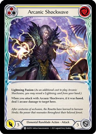 Arcanic Shockwave (Yellow) (ELE074) - Tales of Aria 1st Edition Rainbow Foil
