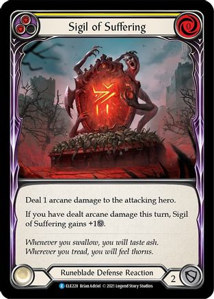 Sigil of Suffering (Yellow) (ELE228) - Tales of Aria 1st Edition Rainbow Foil