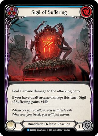 Sigil of Suffering (Blue) (ELE229) - Tales of Aria 1st Edition