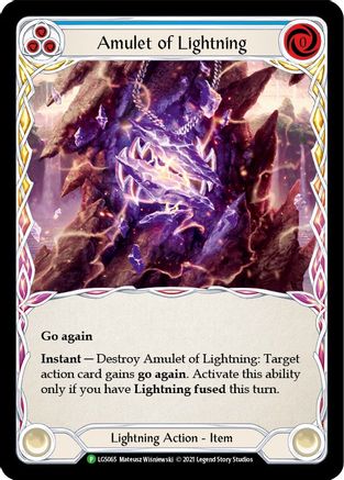 Amulet of Lightning - LGS065 (LGS065) - Flesh and Blood: Promo Cards Cold Foil