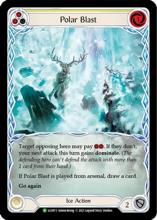 Polar Blast (Yellow) - LGS073 (LGS073) - Flesh and Blood: Promo Cards Rainbow Foil