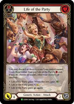 Life of the Party (Red) - LGS084 (LGS084) - Flesh and Blood: Promo Cards Rainbow Foil