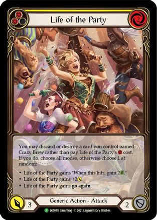 Life of the Party (Yellow) - LGS085 (LGS085) - Flesh and Blood: Promo Cards Rainbow Foil