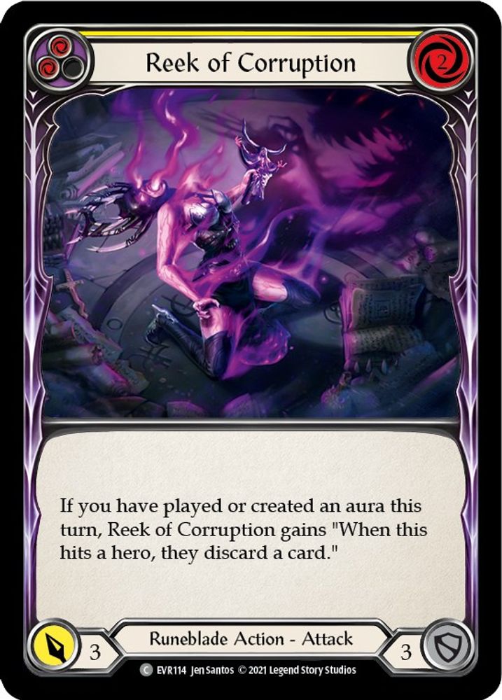 Reek of Corruption (Yellow) (EVR114)  1st Edition Rainbow Foil
