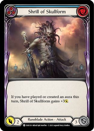 Shrill of Skullform (Blue) (EVR118) - Everfest 1st Edition Rainbow Foil
