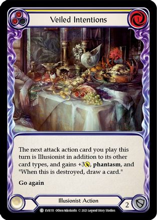 Veiled Intentions (Yellow) (EVR151) - Everfest 1st Edition Rainbow Foil