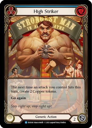 High Striker (Blue) (Extended Art) (EVR166) - Everfest 1st Edition Rainbow Foil