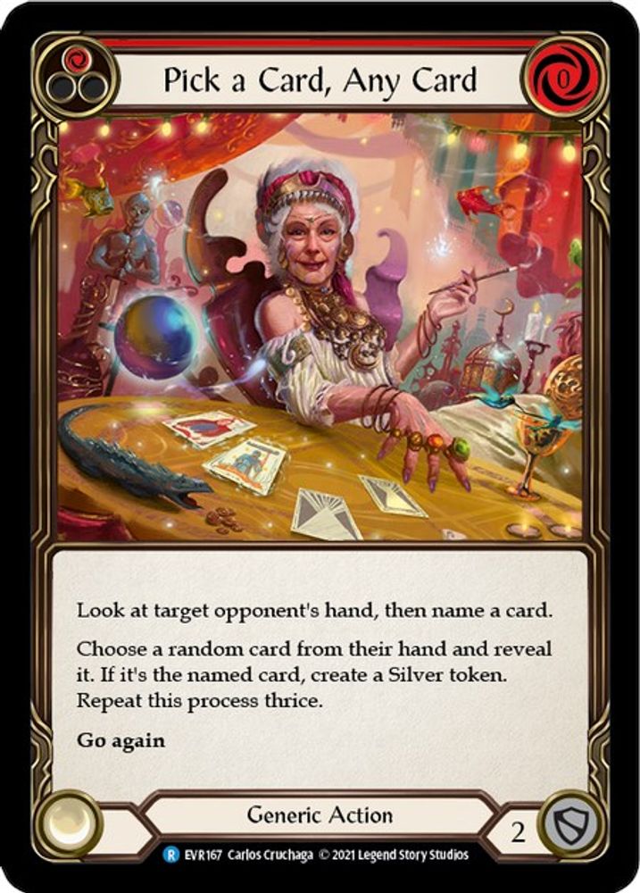 Pick a Card, Any Card (Red) (EVR167)  1st Edition Rainbow Foil