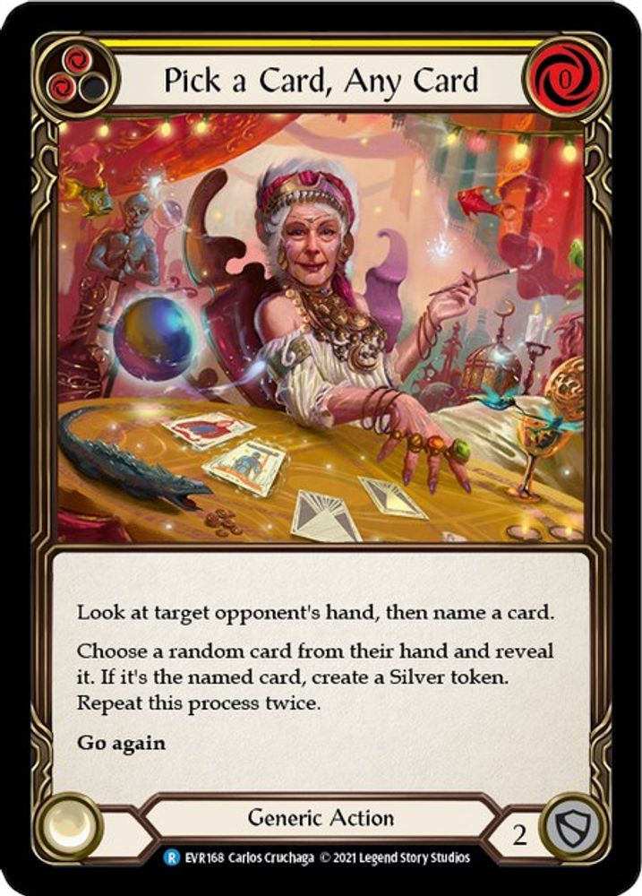 Pick a Card, Any Card (Yellow) (EVR168)  1st Edition