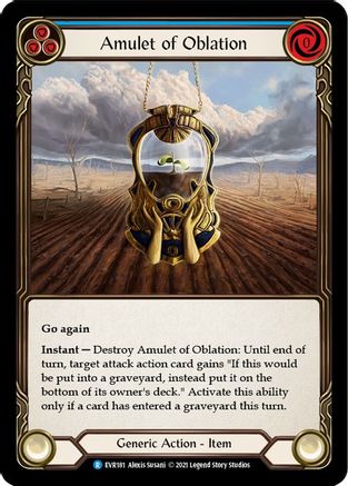 Amulet of Oblation (EVR181) - Everfest 1st Edition Cold Foil