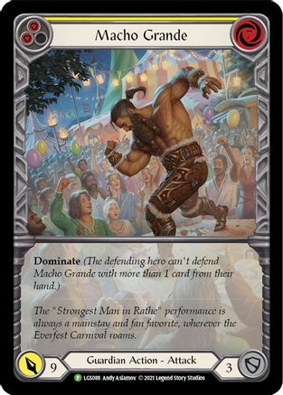 Macho Grande (Yellow) - LGS088 (LGS088) - Flesh and Blood: Promo Cards Rainbow Foil