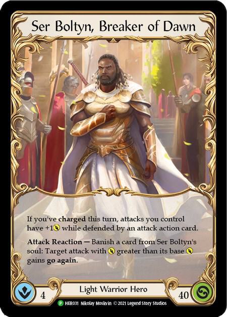 Ser Boltyn, Breaker of Dawn Cold Foil Promo